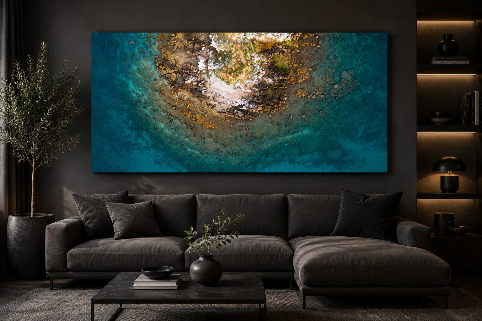Tirkizna obala – Metal Print - Slika 3