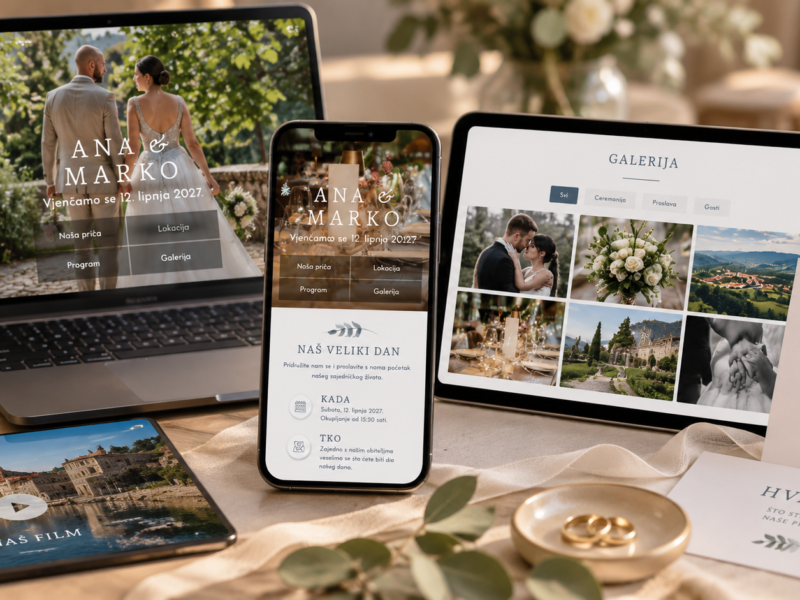 Digitalna pozivnica za vjenčanje – personalizirani dizajn